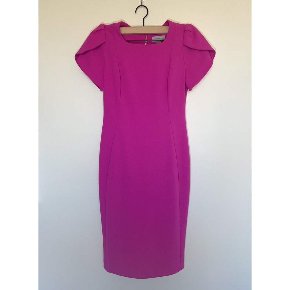 MARC NEW YORK Fuchsia Short Sleeve Sheath Dress – Size 4